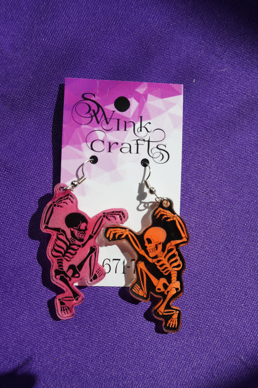 Dancing Skeleton Earrings